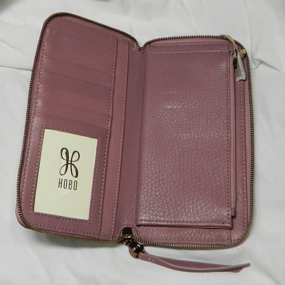 HOBO $148 Nila Large Zip Around Mauve Wallet NWT! - Picture 4 of 5
